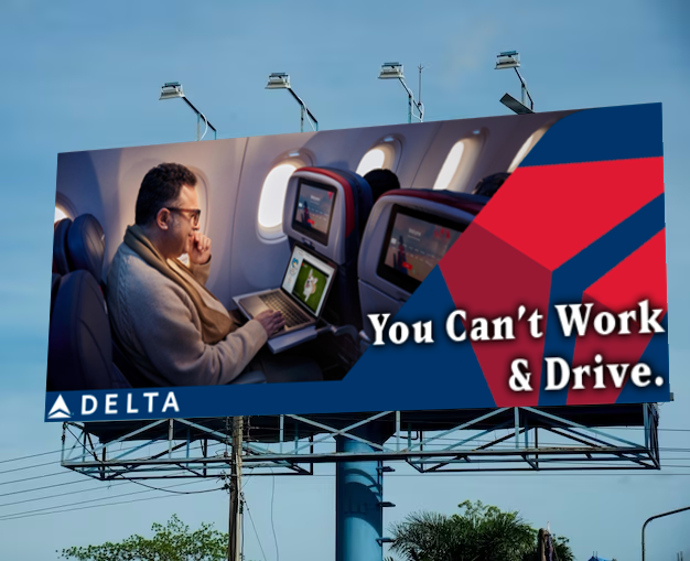 Delta campaign execution 1 billboard mockup