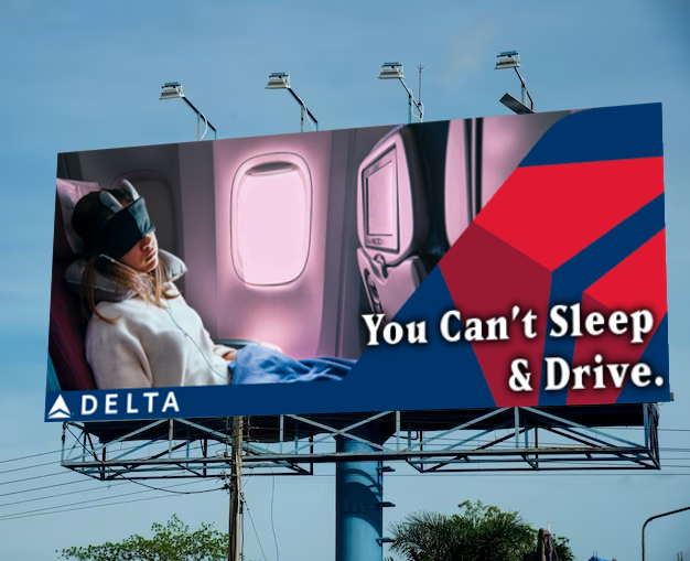 Delta campaign execution 3 billboard mockup