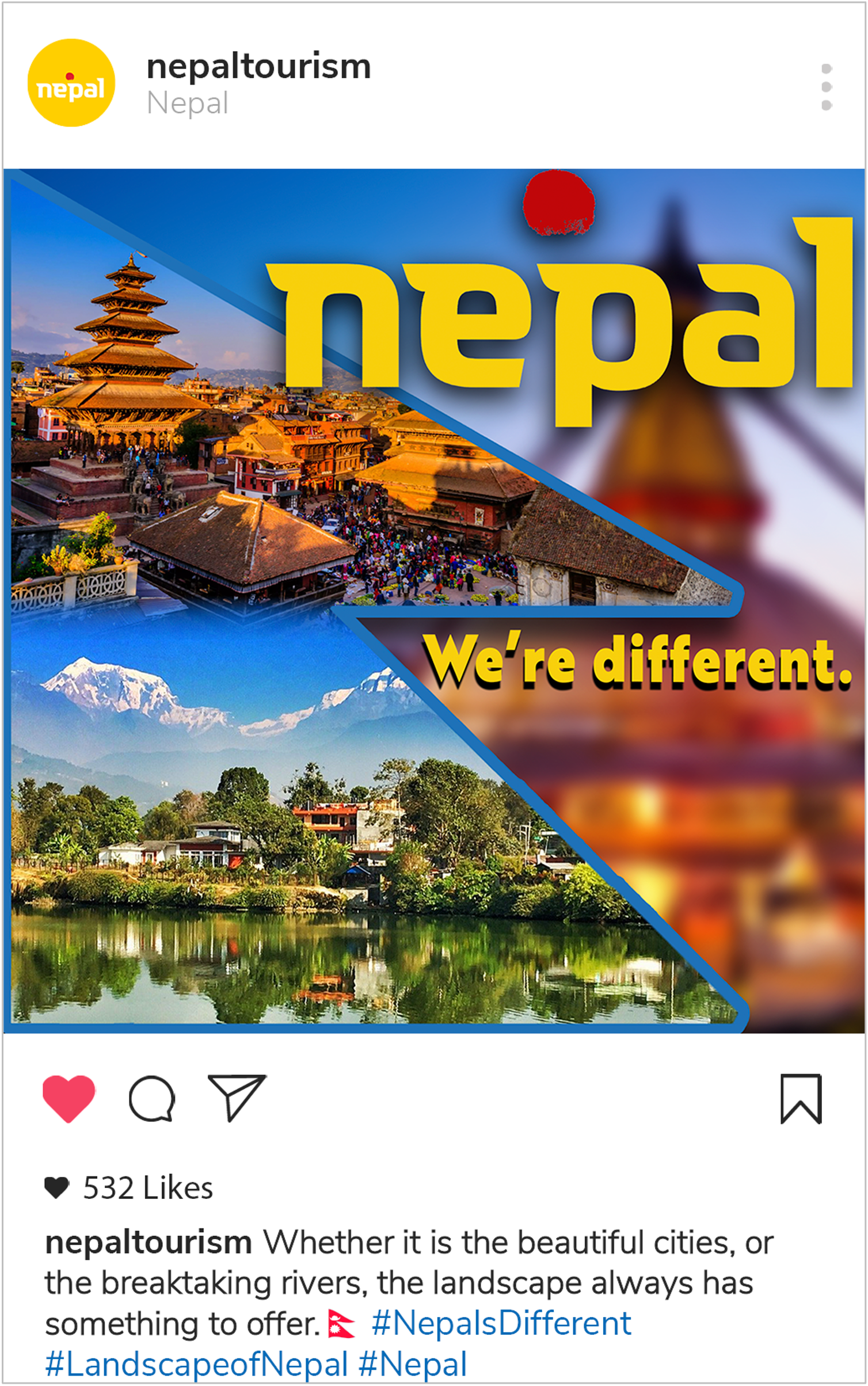 Nepal Tourism campaign execution 3 Instagram mockup